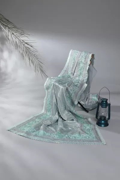 Grey Georgette Saree